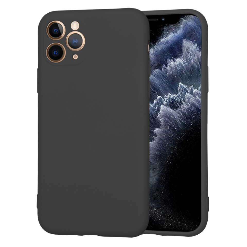 Husa pentru iPhone 11 Pro din Silicon Catifelat, Protectie Premium, Skyddar SoftElegance - Negru