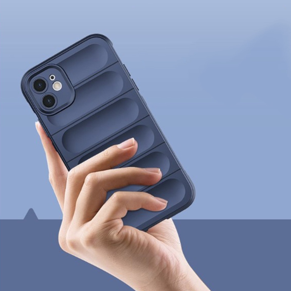 Husa pentru iPhone 11 Pro, SKYDDAR INNOVATION, Vogue, din Silicon Mat, Mov, set cu sticker - 2 | YEO