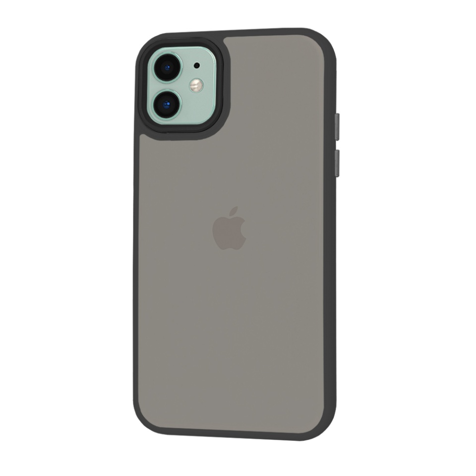 Husa pentru iPhone 11, SKYDDAR INNOVATION, HaloFrost, AntiSoc, Negru, set cu sticker - 1 | YEO