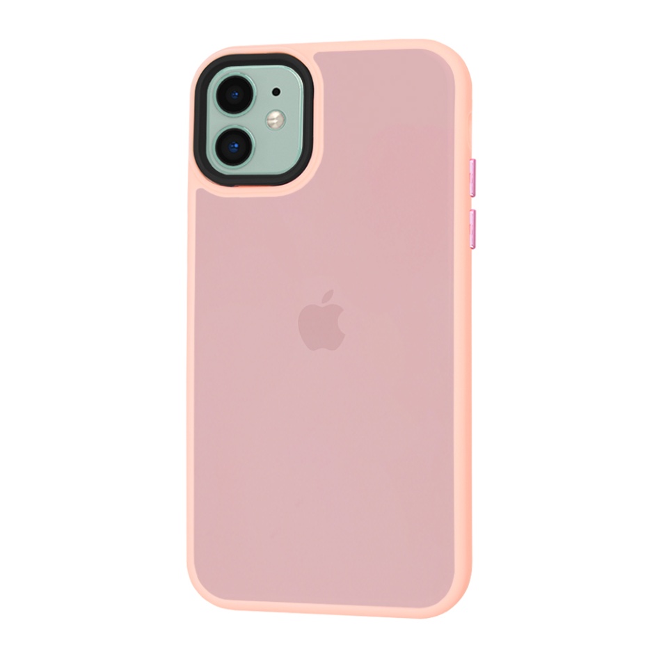 Husa pentru iPhone 11, SKYDDAR INNOVATION, HaloFrost, AntiSoc, Roz, set cu sticker - 1 | YEO