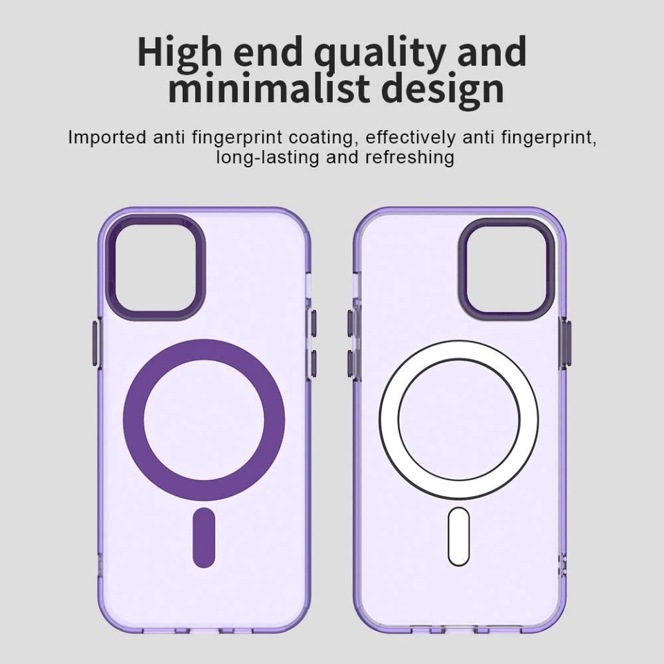 Husa pentru iPhone 12 / 12 Pro, SKYDDAR INOVATION, CandyCase, Magsafe, set cu sticker, Mov - 2 | YEO