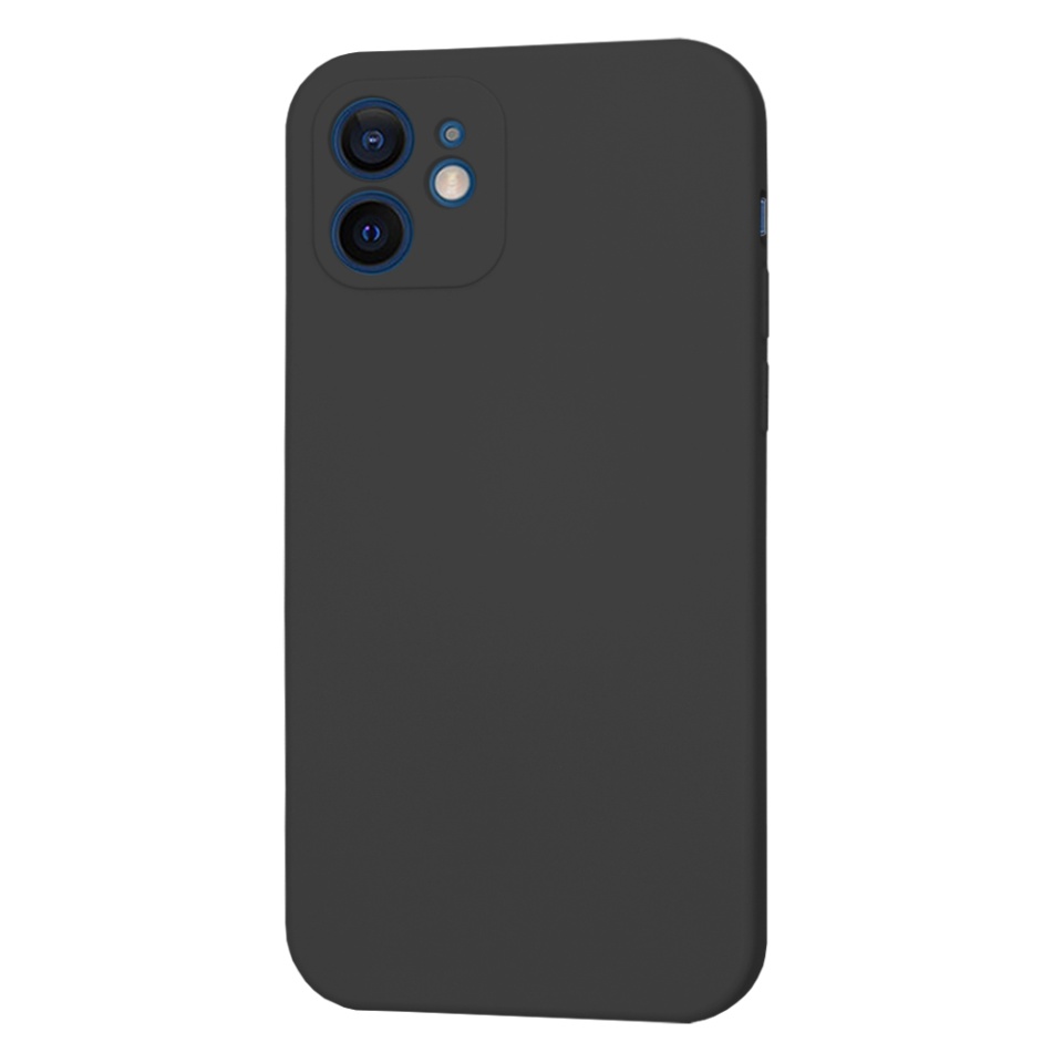 Husa pentru iPhone 12 din Silicon Catifelat, Protectie Premium, Skyddar SoftElegance - Negru - 2 | YEO
