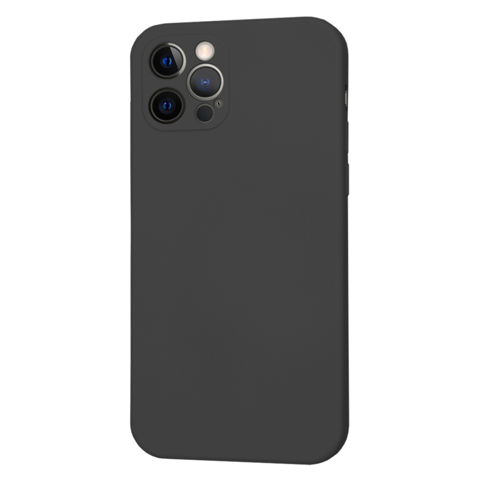 Husa pentru iPhone 12 Pro din Silicon Catifelat, Protectie Premium, Skyddar SoftElegance MagSafe - Negru - 3 | YEO