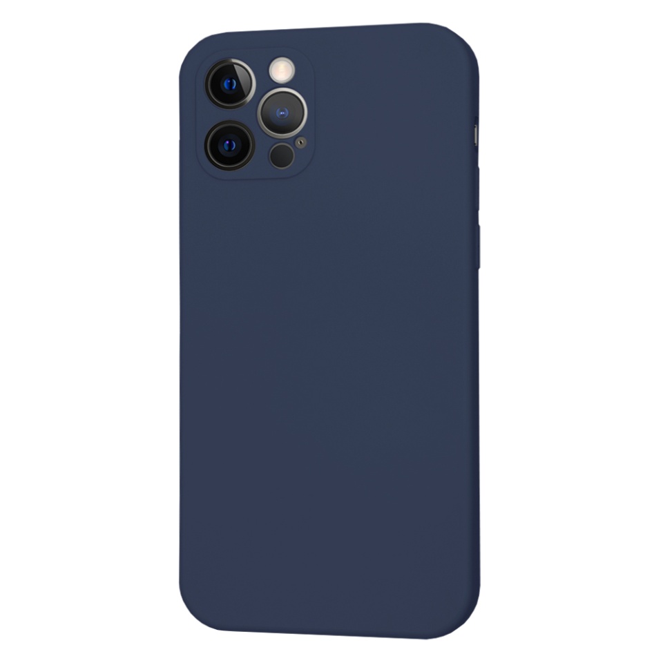 Husa pentru iPhone 12 Pro din Silicon Catifelat, Protectie Premium, Skyddar SoftElegance MagSafe - Bleumarin - 2 | YEO