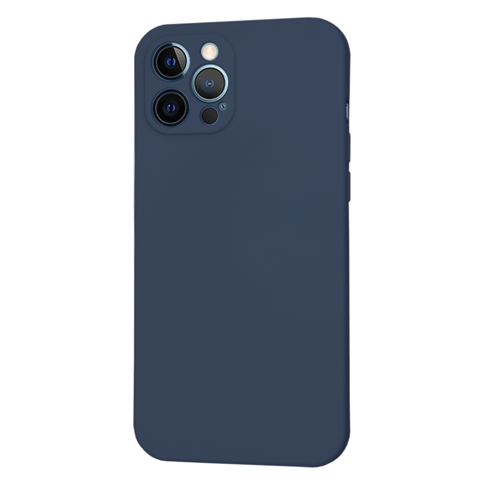 Husa pentru iPhone 12 Pro Max din Silicon Catifelat, Protectie Premium, Skyddar SoftElegance MagSafe - Bleumarin - 2 | YEO