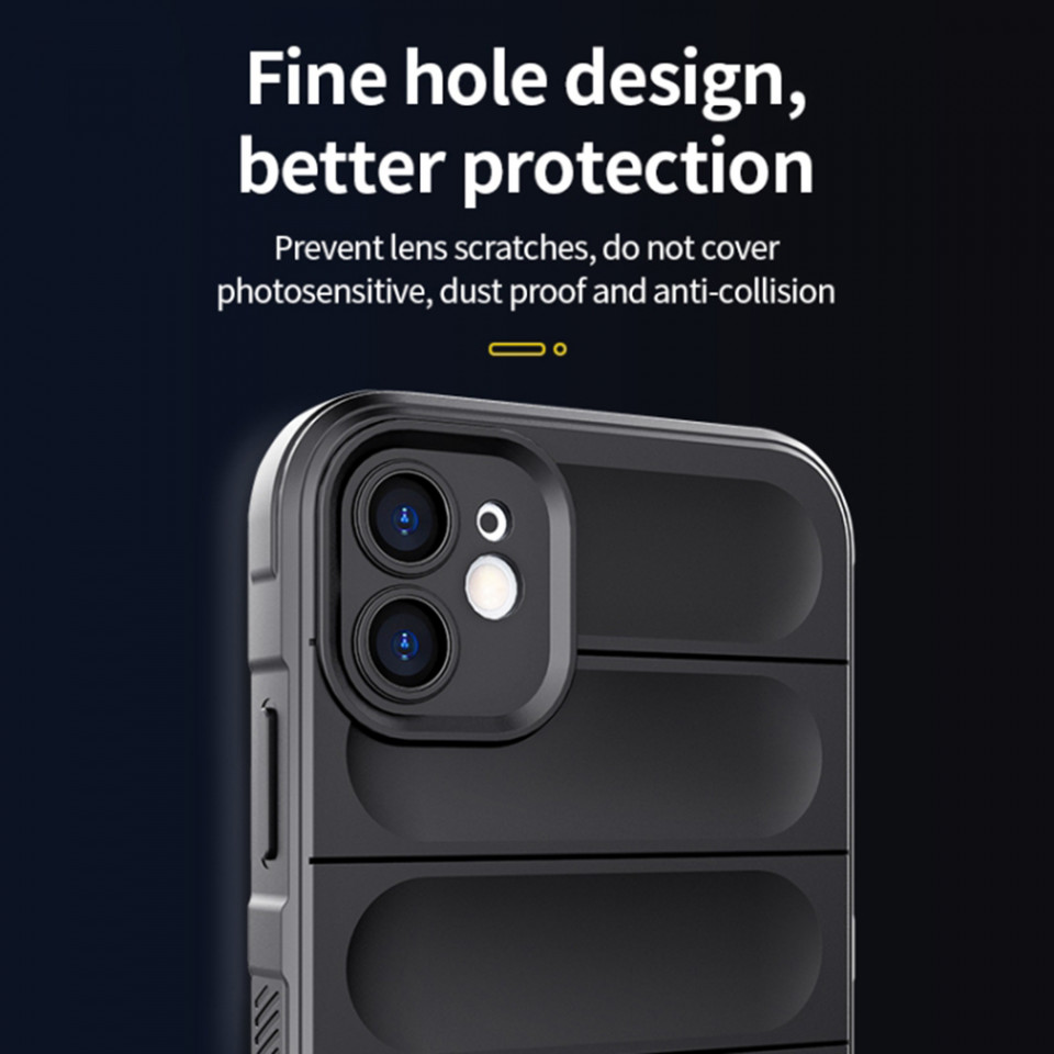 Husa pentru iPhone 12 Pro Max eleganta, din silicon mat, SKDR Vogue - Rosu - 2 | YEO