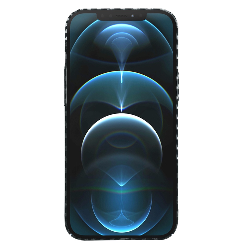 Husa pentru iPhone 12 Pro Max, Finisaj Premium cu Textura de Carbon, Design Elegant, SKDR CarbonFlex - Gri - 2 | YEO