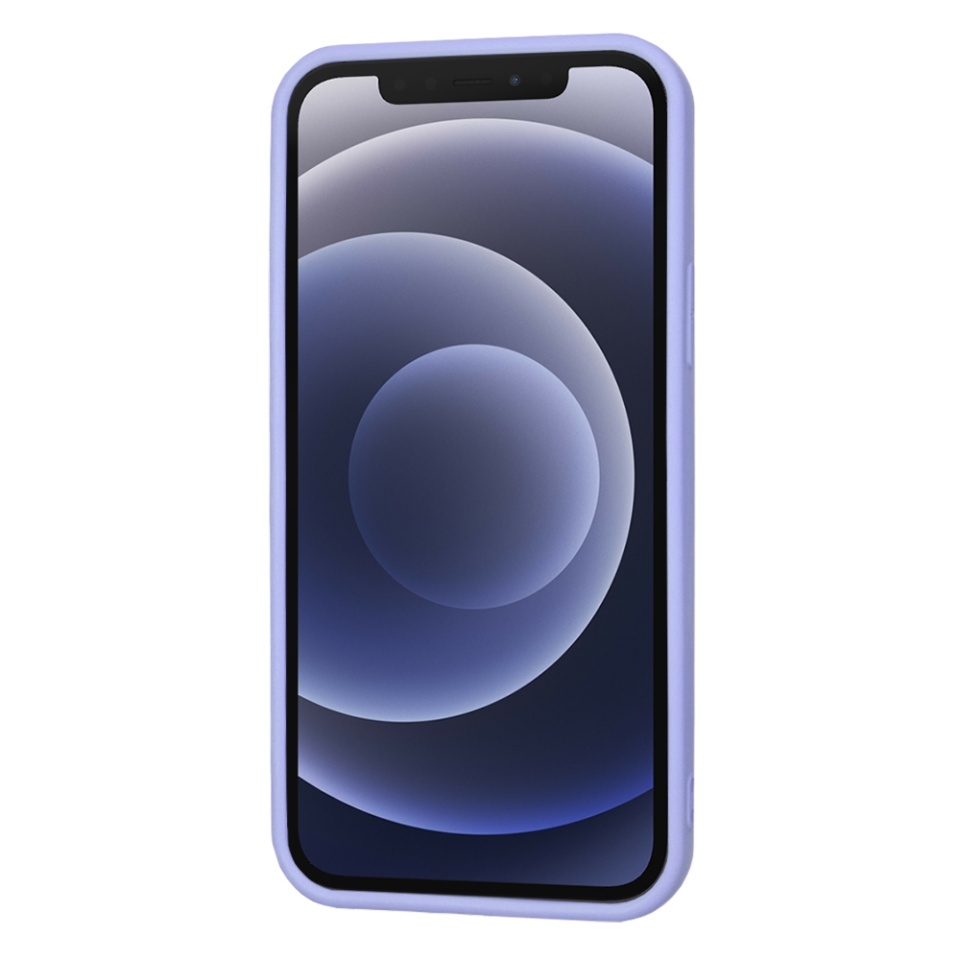 Husa pentru iPhone 12, SKYDDAR INNOVATION, din Silicon Catifelat, SoftElegance, set cu sticker, Violet - 1 | YEO