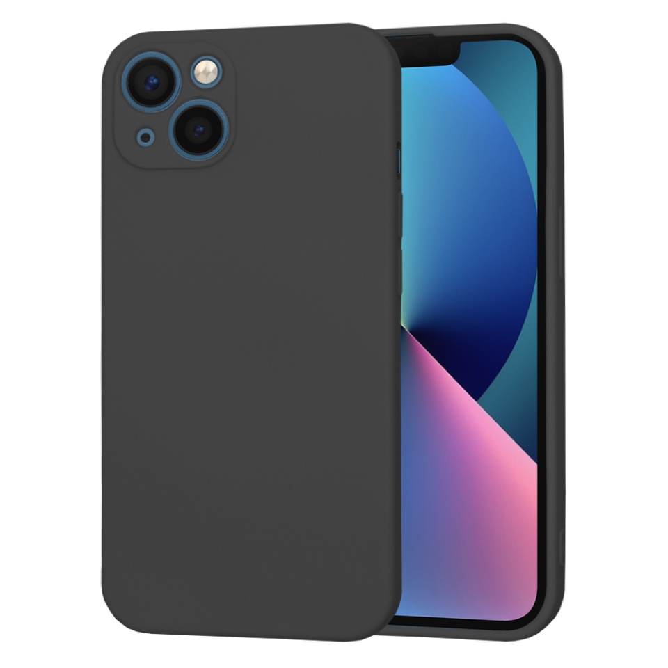 Husa pentru iPhone 13 din Silicon Catifelat, Protectie Premium, Skyddar SoftElegance MagSafe - Negru