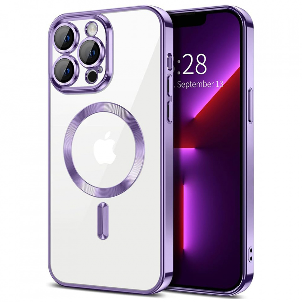 Husa pentru iPhone 13 Pro cu Magsafe integrat, SKYDDAR Luxury Shield - Mov