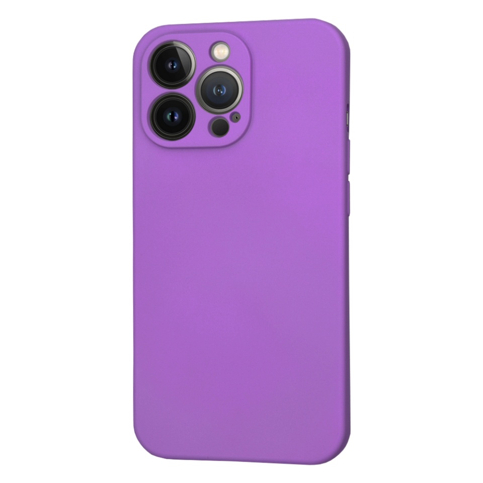 Husa pentru iPhone 13 Pro din Silicon Catifelat, Protectie Premium, Skyddar SoftElegance - Mov - 2 | YEO
