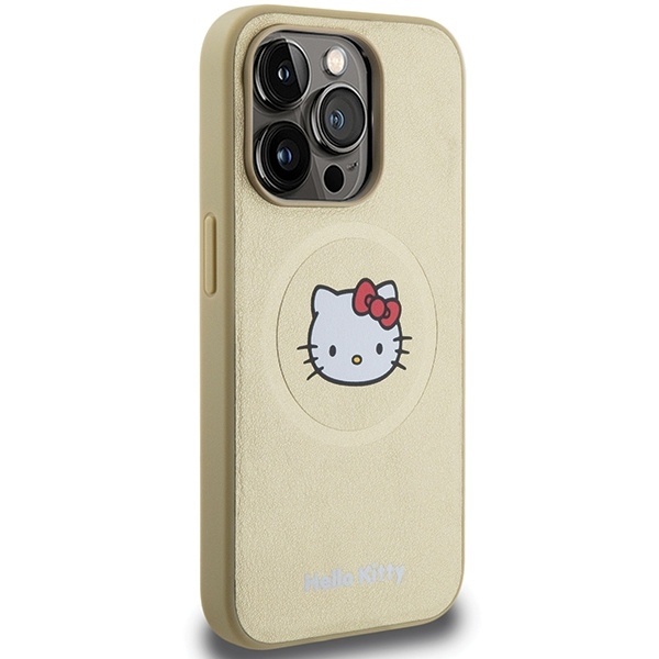 Husa pentru iPhone 13 Pro, Hardcase Leather Kitty Head MagSafe, Hello Kitty - Piele ecologica - 1 | YEO