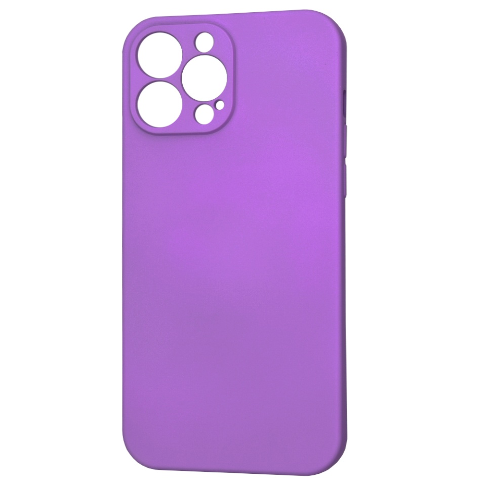 Husa pentru iPhone 13 Pro Max din Silicon Catifelat, Protectie Premium, Skyddar SoftElegance - Mov - 3 | YEO