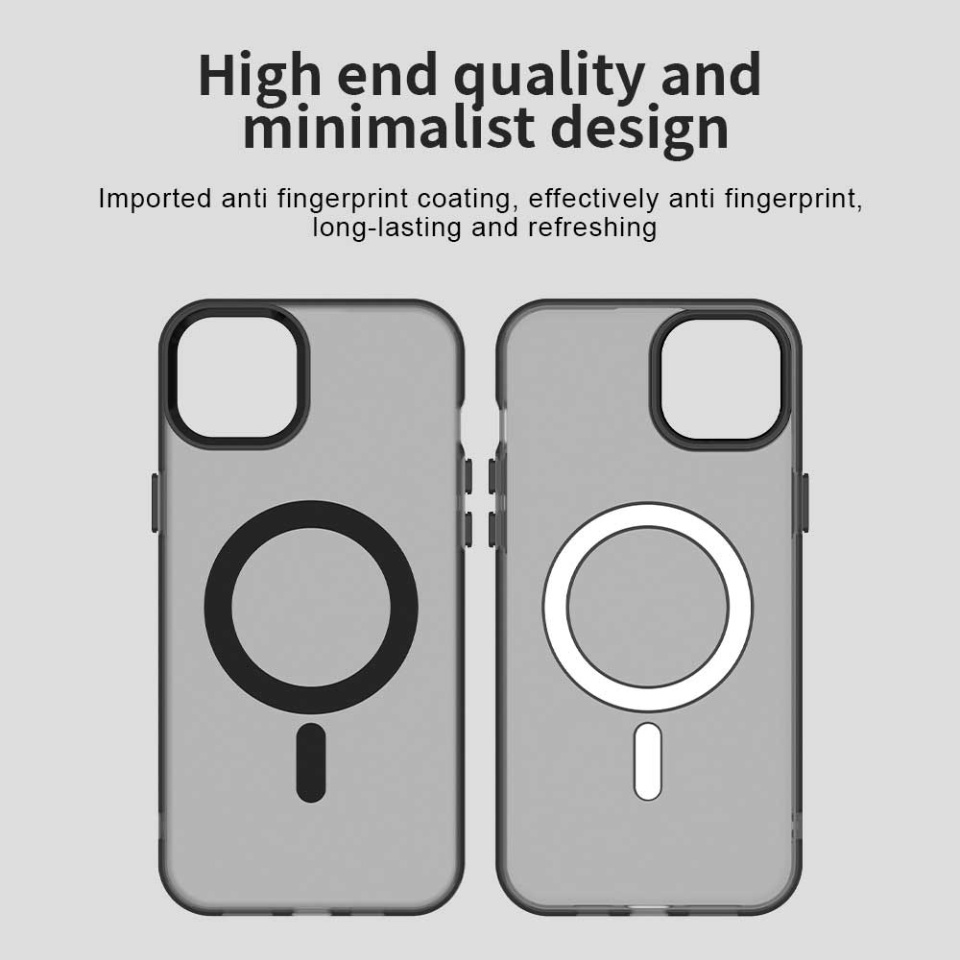 Husa pentru iPhone 13, SKYDDAR INOVATION, CandyCase, Magsafe, set cu sticker, Negru - 2 | YEO