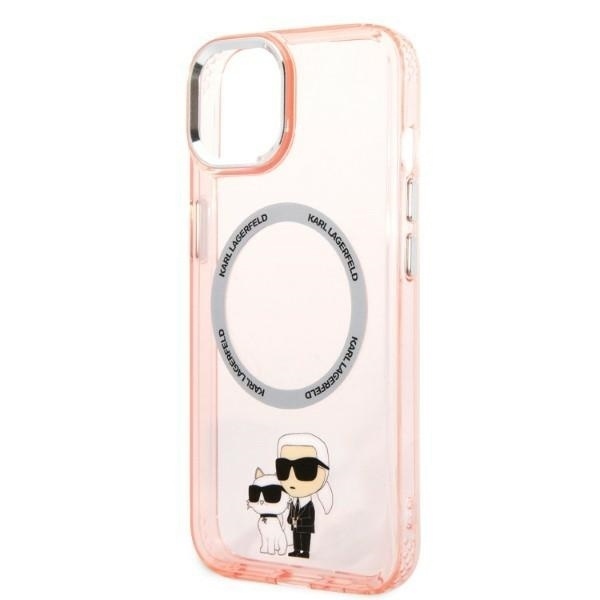 Husa pentru iPhone 14, Karl Lagerfeld, Hardcase MagSafe, Roz - 1 | YEO