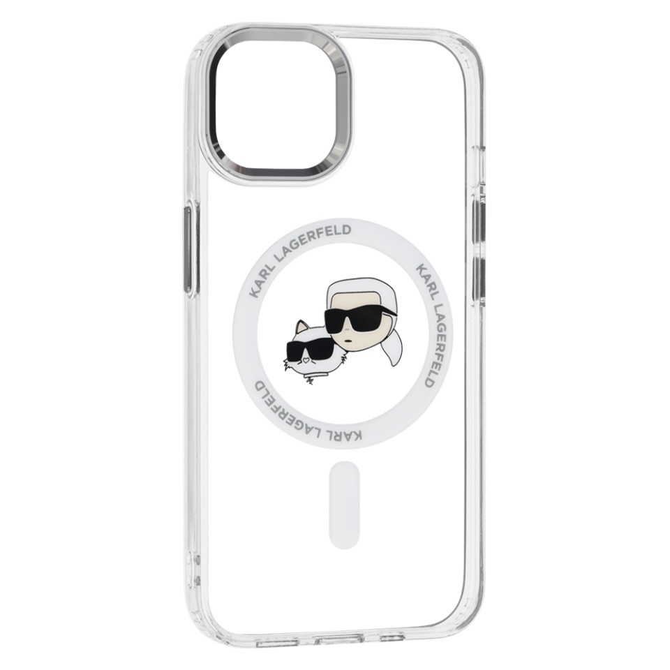 Husa pentru iPhone 14, Karl Lagerfeld, IML MagSafe, Alb - 1 | YEO