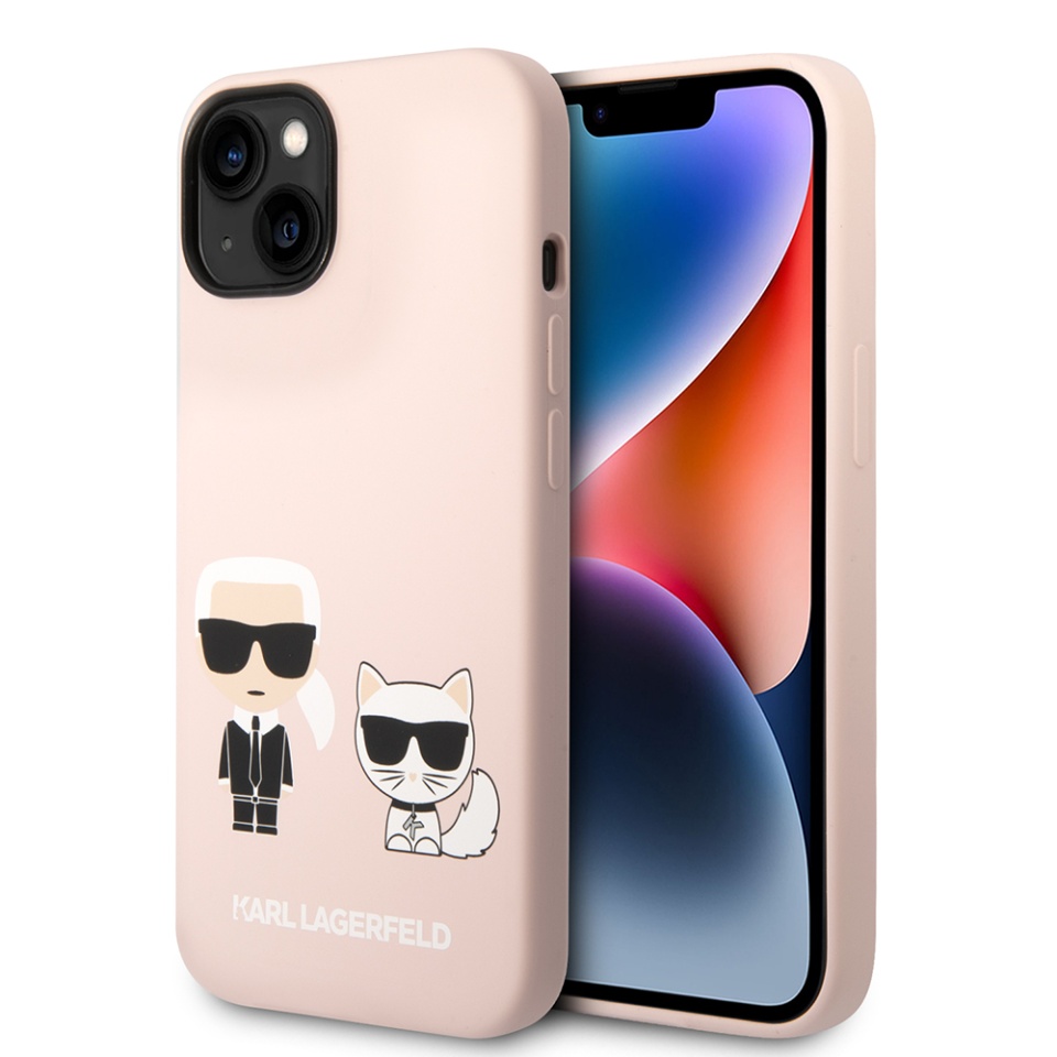 Husa pentru iPhone 14 Plus, Silicone MagSafe, Karl Lagerfeld - Negru