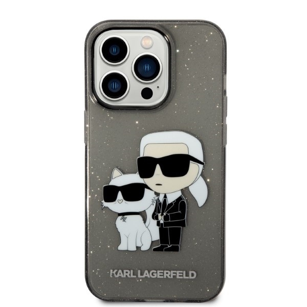 Husa pentru iPhone 14 Pro, Hardcase Glitter, Karl Lagerfeld, Negru - 2 | YEO