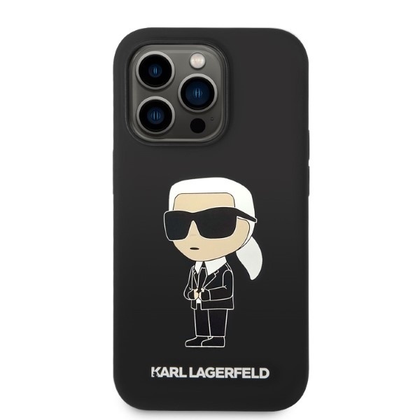 Husa pentru iPhone 14 Pro Max, Silicone, Karl Lagerfeld, Negru - 2 | YEO