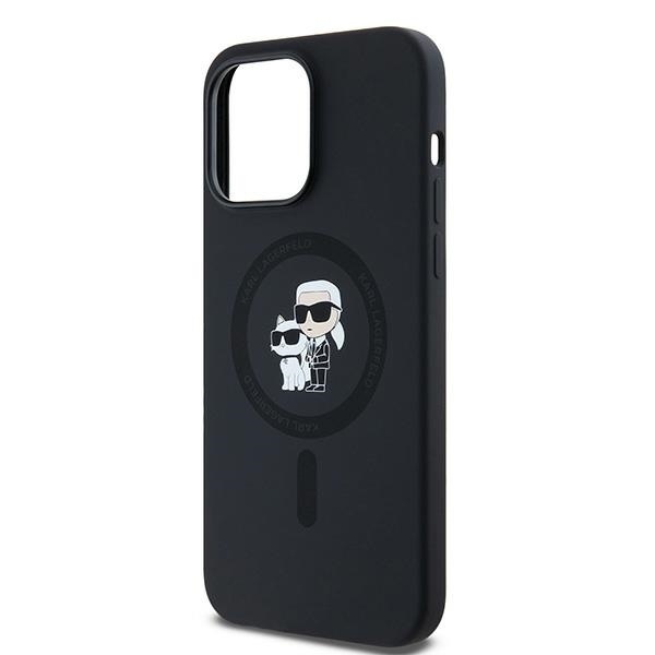 Husa pentru iPhone 14 Pro Max, Silicone MagSafe, Karl Lagerfeld - Negru - 3 | YEO