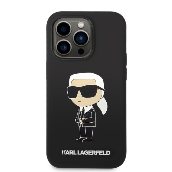 Husa pentru iPhone 14 Pro Max, Silicone MagSafe, Karl Lagerfeld - Negru - 2 | YEO