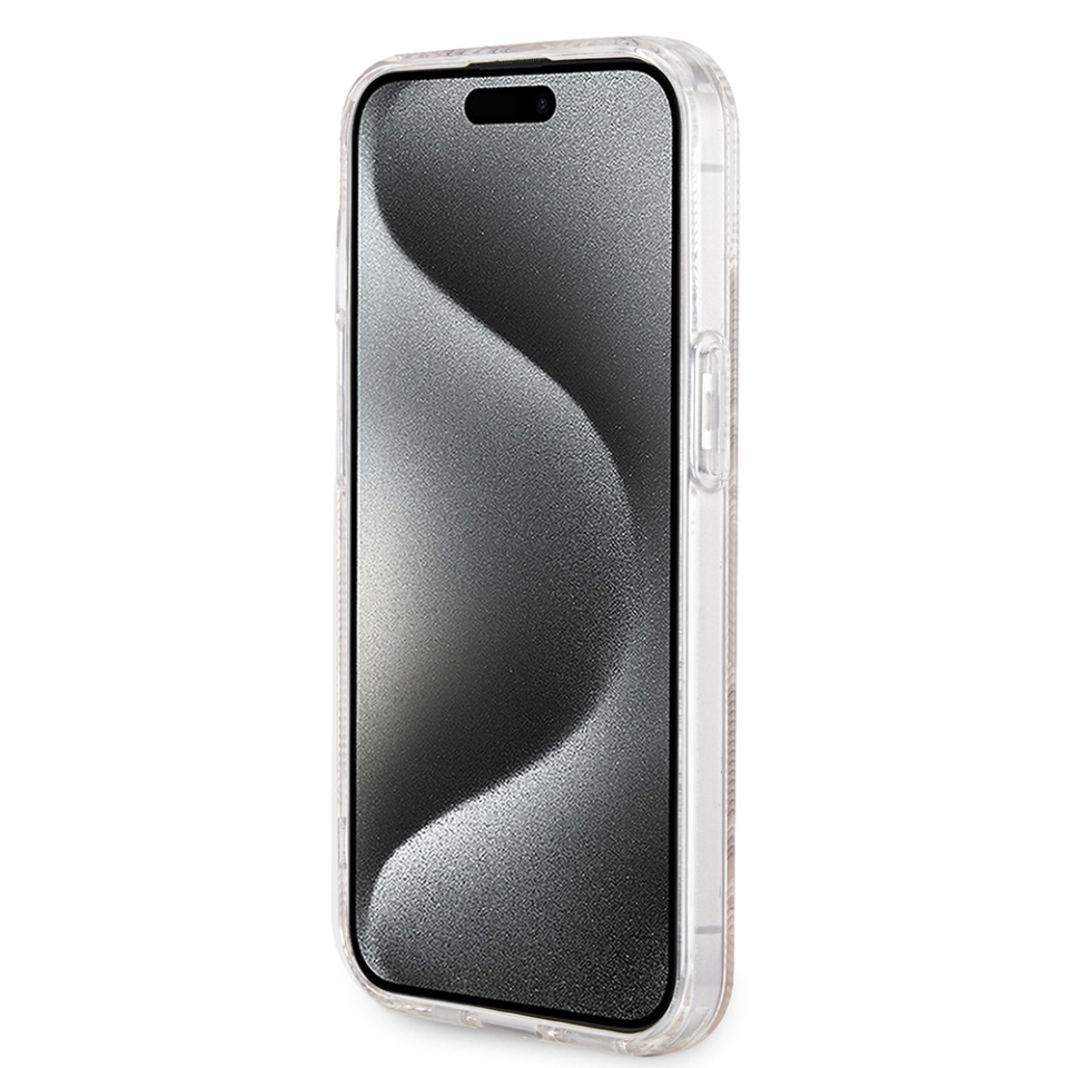 Husa pentru iPhone 15, IML GCube MagSafe, Guess - Maro - 1 | YEO