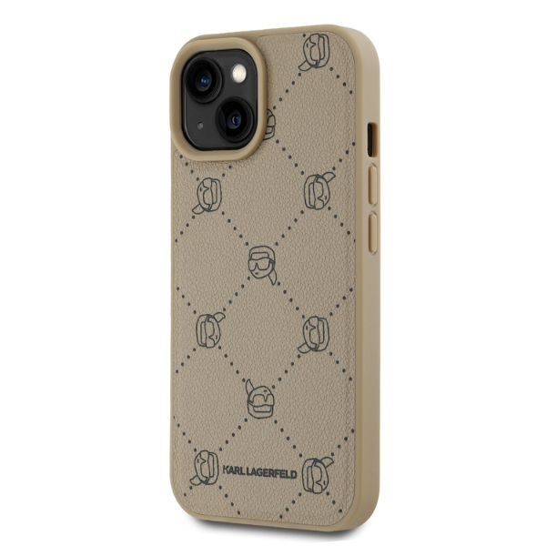 Husa pentru iPhone 15 Leather MagSafe, Karl Lagerfeld - Maro - 2 | YEO