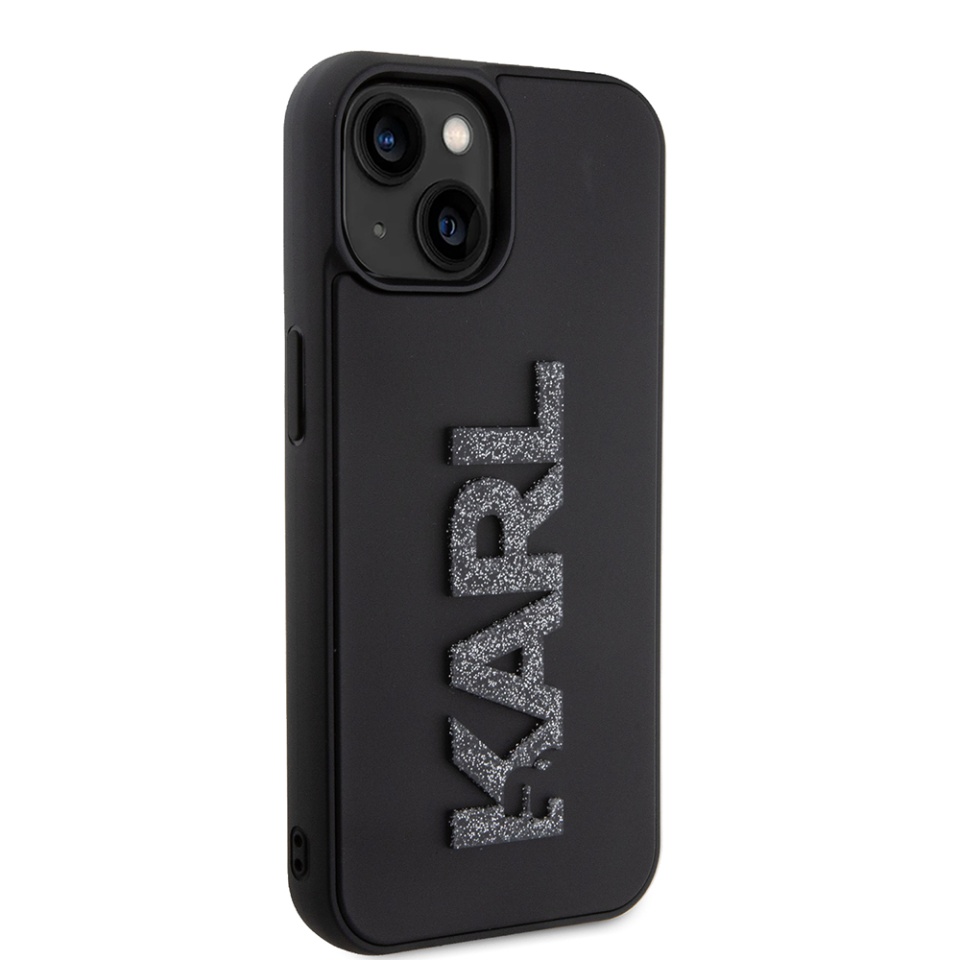 Husa pentru iPhone 15 Plus, 3D Design, Karl Lagerfeld, Negru - 2 | YEO