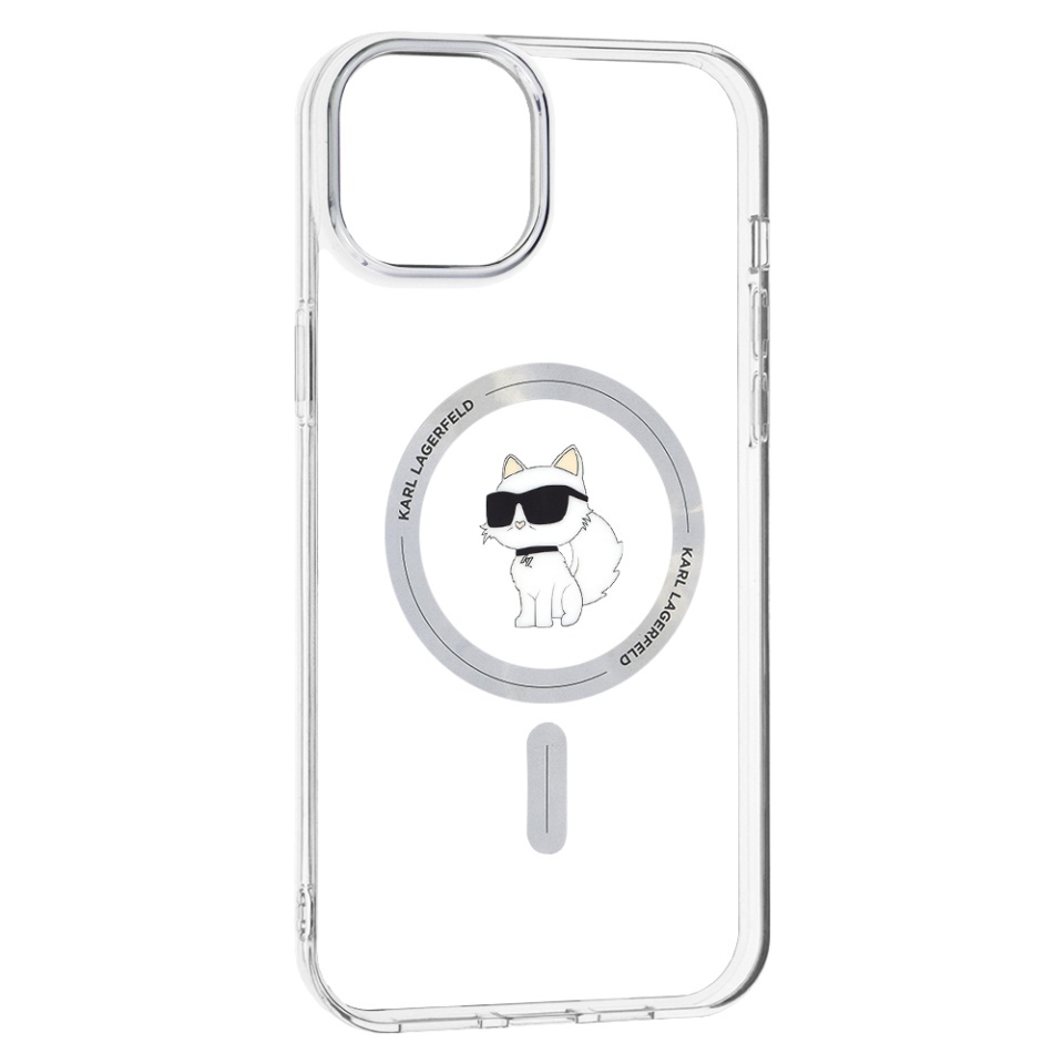 Husa pentru iPhone 15 Plus, Karl Lagerfeld, IML MagSafe, Transparenta - 1 | YEO