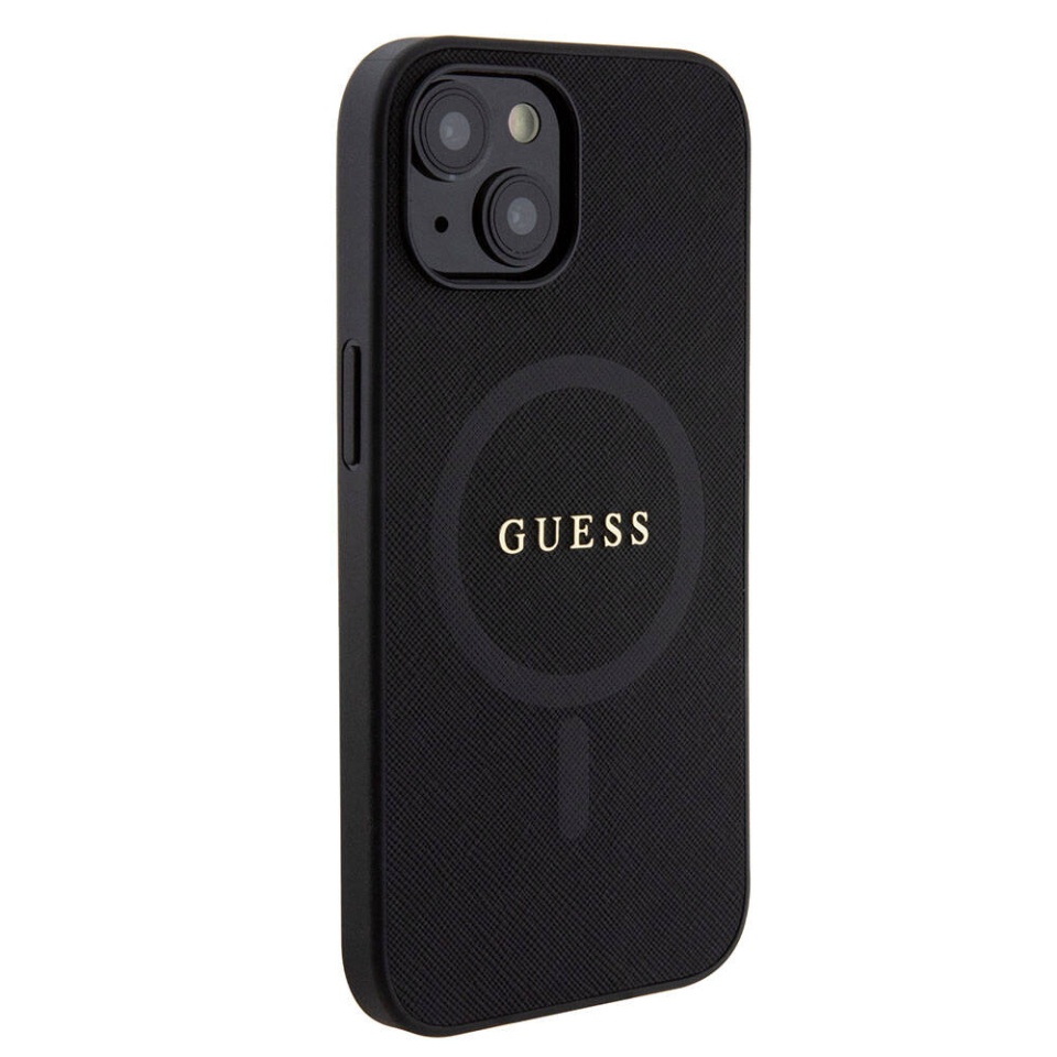 Husa pentru iPhone 15 Plus Saffiano MagSafe, Guess - Negru - 3 | YEO