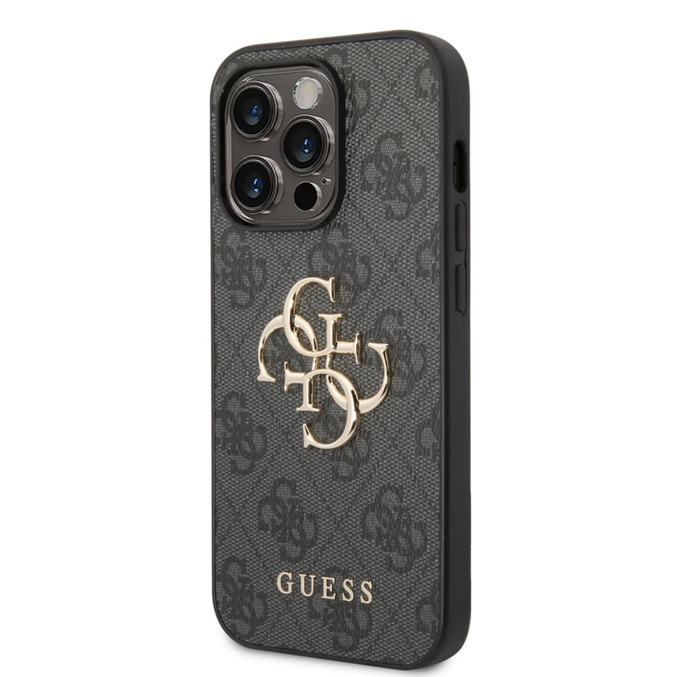 Husa pentru iPhone 15 Pro, Guess Hardcase 4G Big Metal Logo, Protectie Slim, Compatibila, Gri - 2 | YEO
