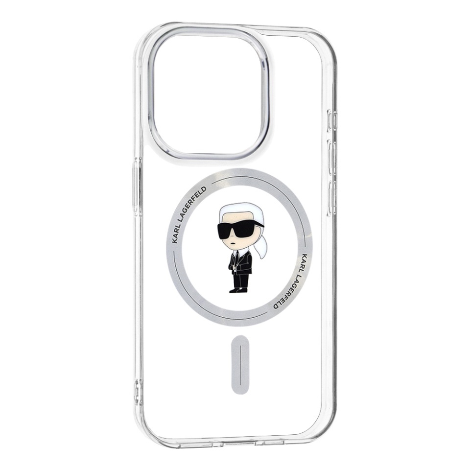 Husa pentru iPhone 15 Pro, Karl Lagerfeld, IML MagSafe, Transparenta - 1 | YEO