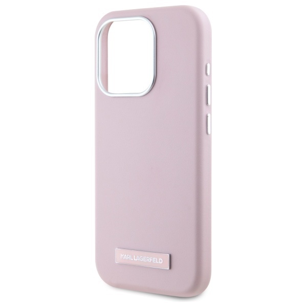 Husa pentru iPhone 15 Pro Leather MagSafe, Karl Lagerfeld - Roz - 1 | YEO