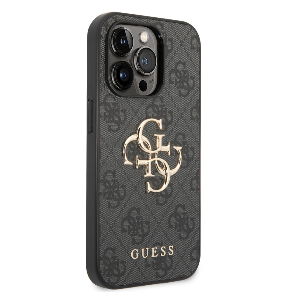 Husa pentru iPhone 15 Pro Max, Guess Hardcase 4G Big Metal Logo, Protectie Slim, Compatibila, Gri - 2 | YEO
