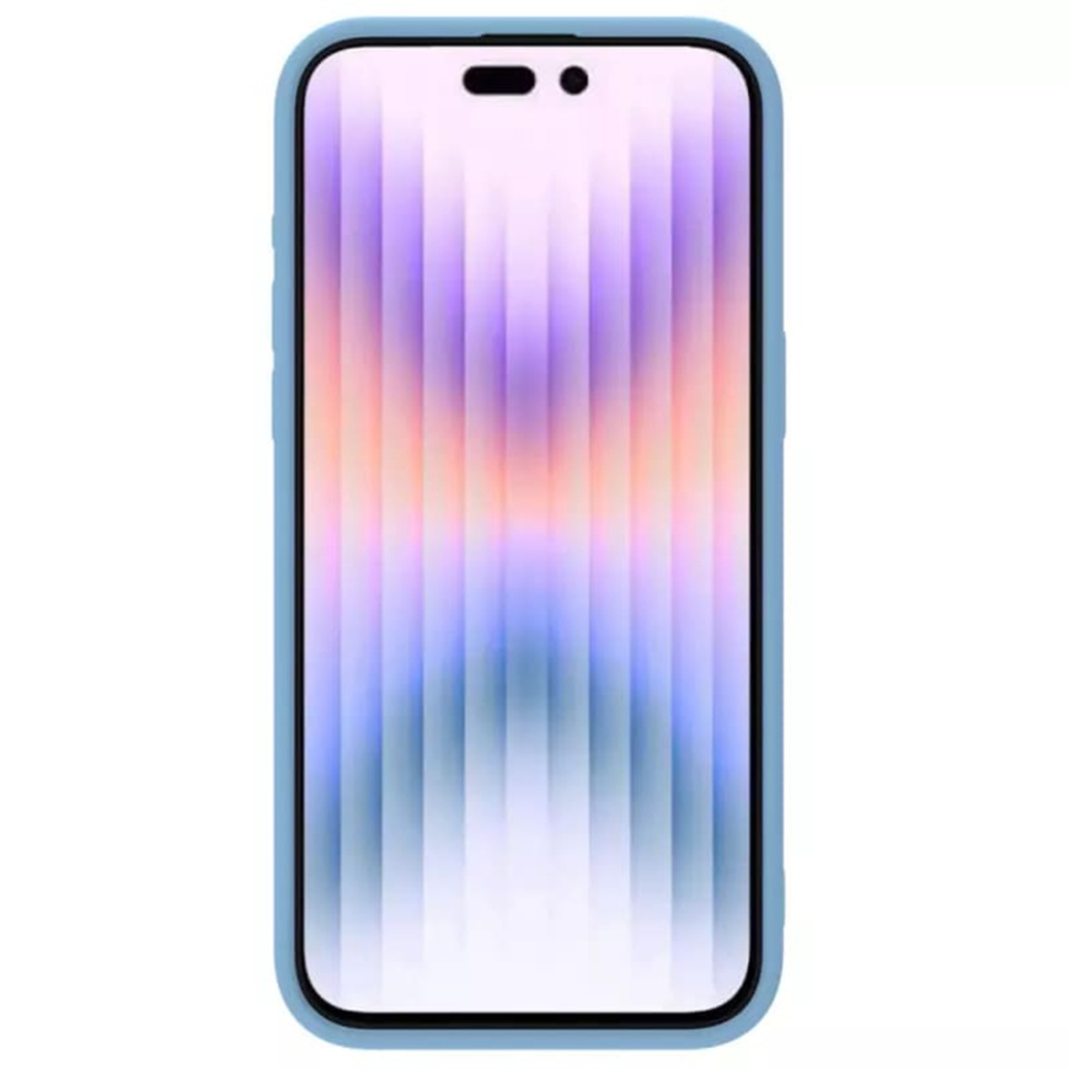 Husa pentru iPhone 15 Pro Max, Nillkin CamShield Silky MagSafe Silicone - Bleu - 1 | YEO