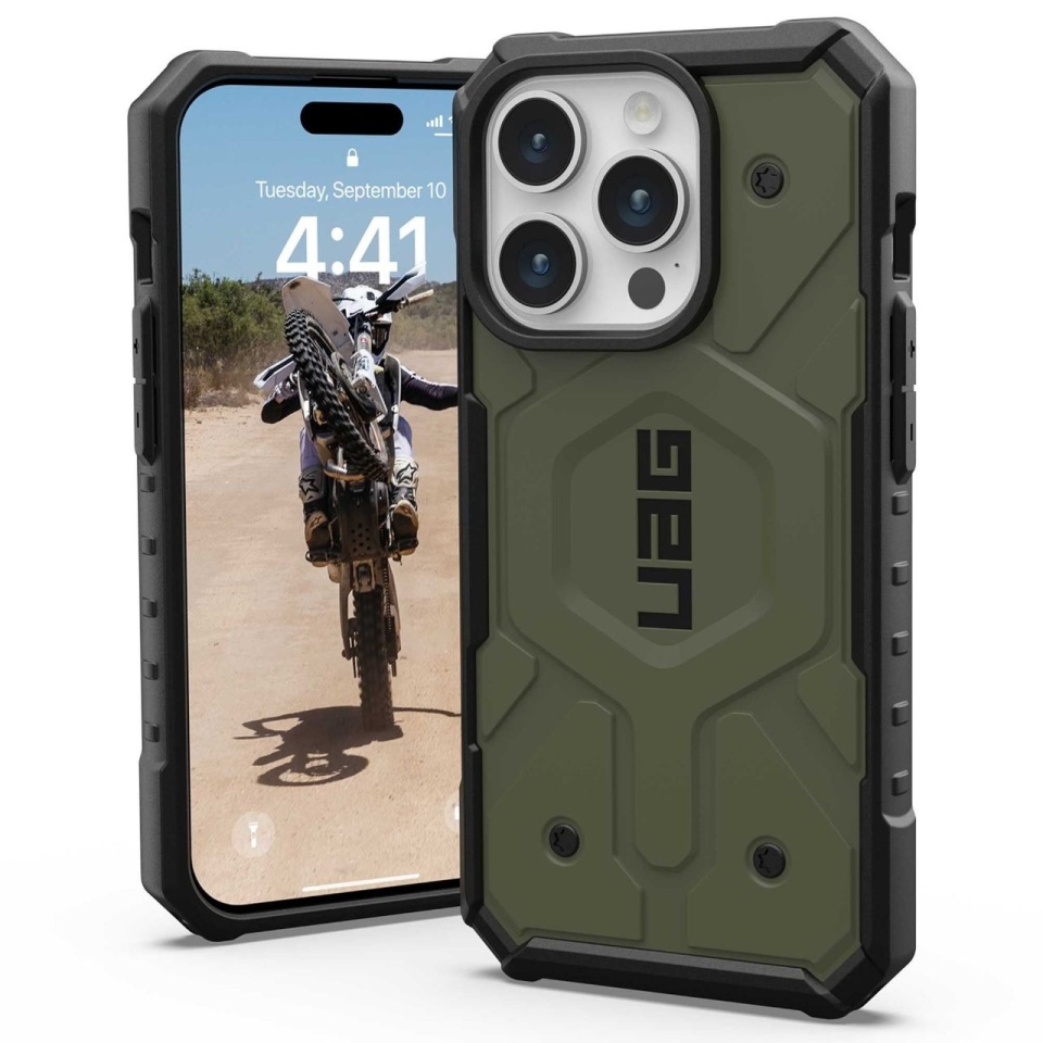 Husa pentru iPhone 15 Pro Max, Pathfinder MagSafe, UAG - Verde