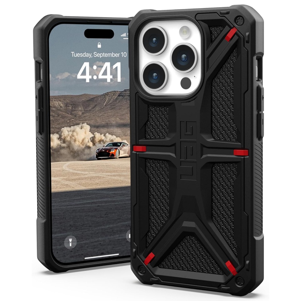 Husa pentru iPhone 15 Pro, Monarch, UAG - Kevlar Negru