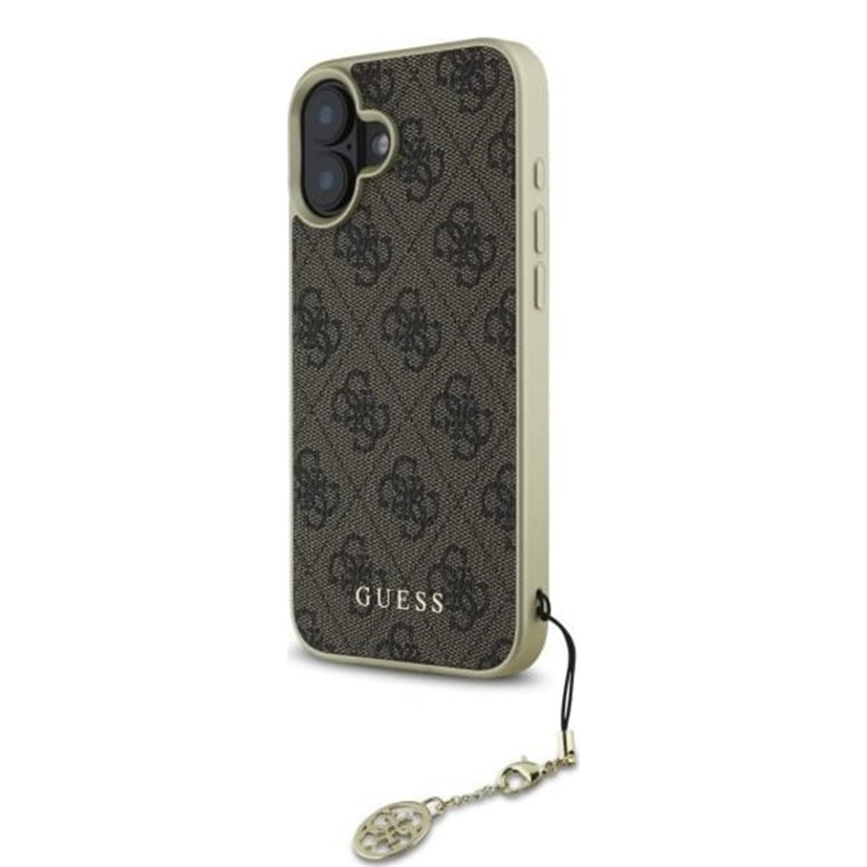 Husa pentru iPhone 16 Hardcase 4G Charm, Guess - Maro - 3 | YEO