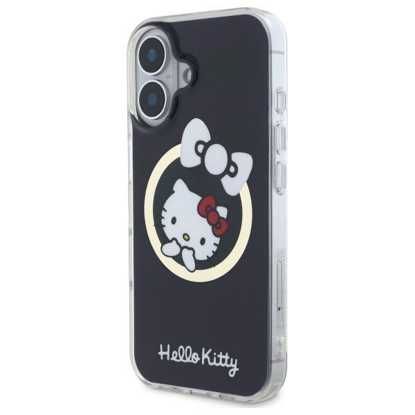 Husa pentru iPhone 16, Hardcase IML, Hello Kitty - Negru - 2 | YEO