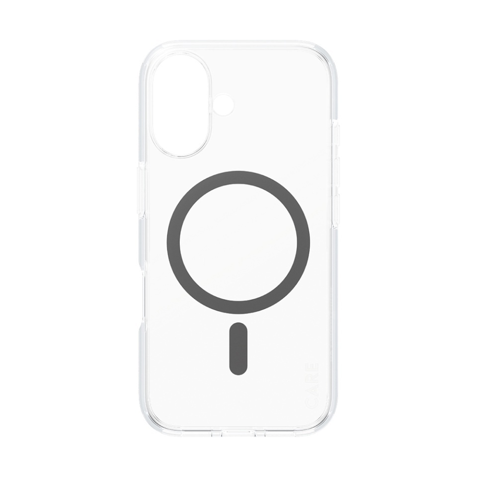 Husa pentru iPhone 16, PanzerGlass, CARE Flagship Urban Combat Black MagSafe, Anti-Soc 4.8m, Anti-Ingalbenire, Design Slim, Compatibila MagSafe, Transparenta - 1 | YEO