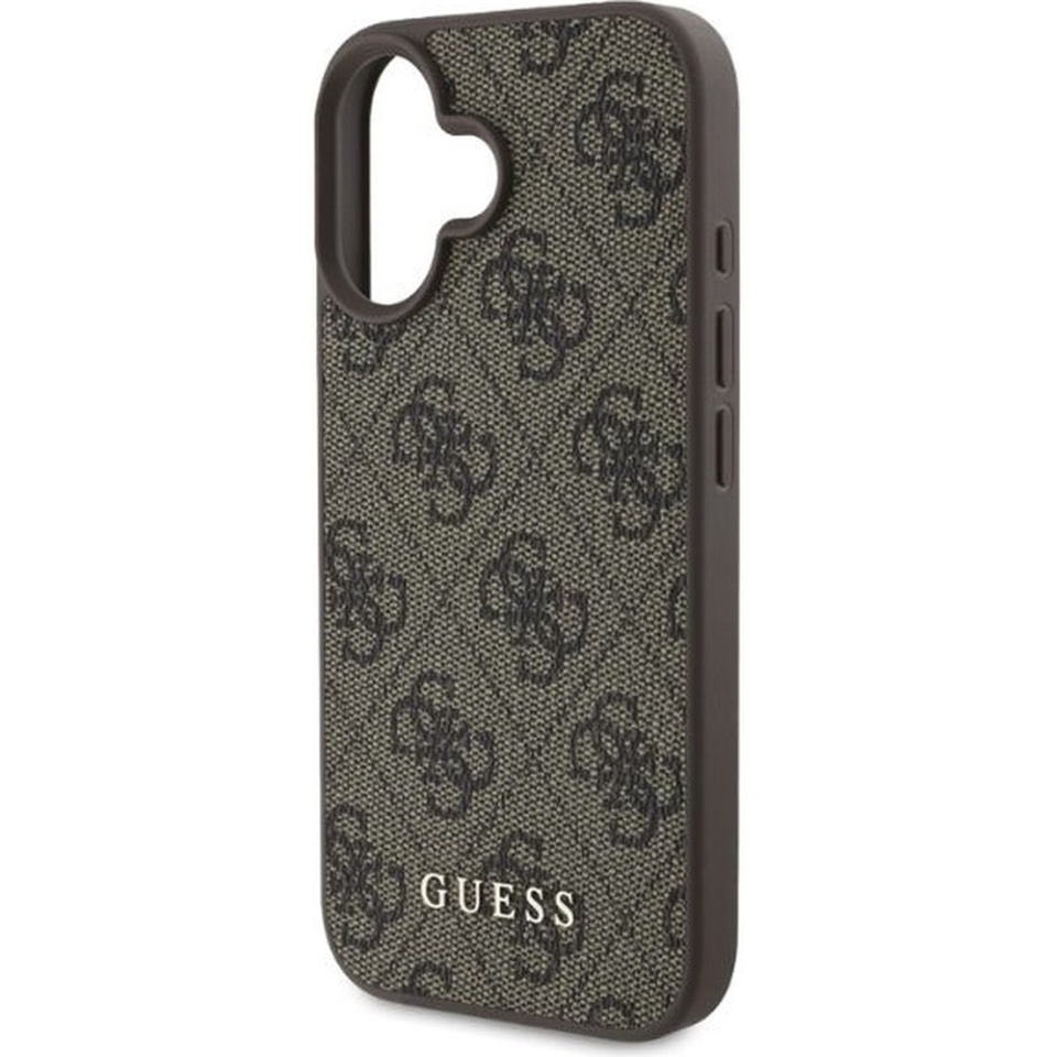 Husa pentru iPhone 16 Plus, Hardcase 4G Classic, Guess, Maro - 3 | YEO