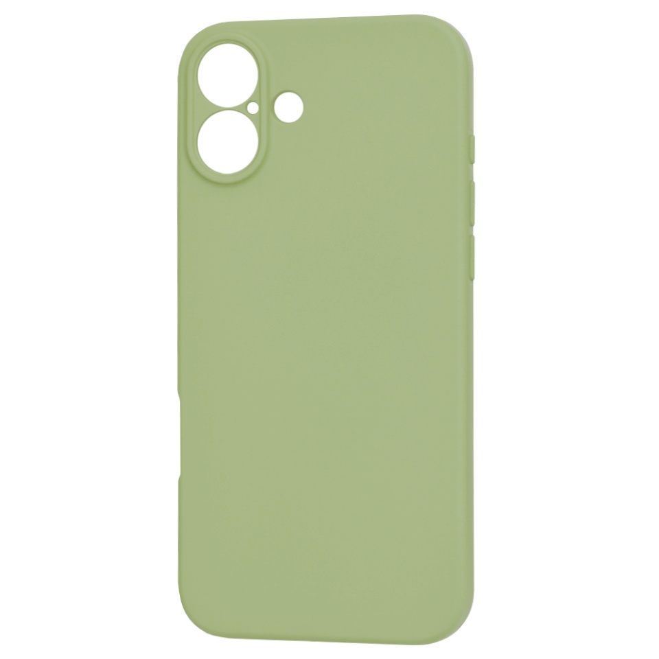 Husa pentru iPhone 16 Plus, SKYDDAR INNOVATION, din Silicon Catifelat, SoftElegance , Verde, set cu sticker - 3 | YEO
