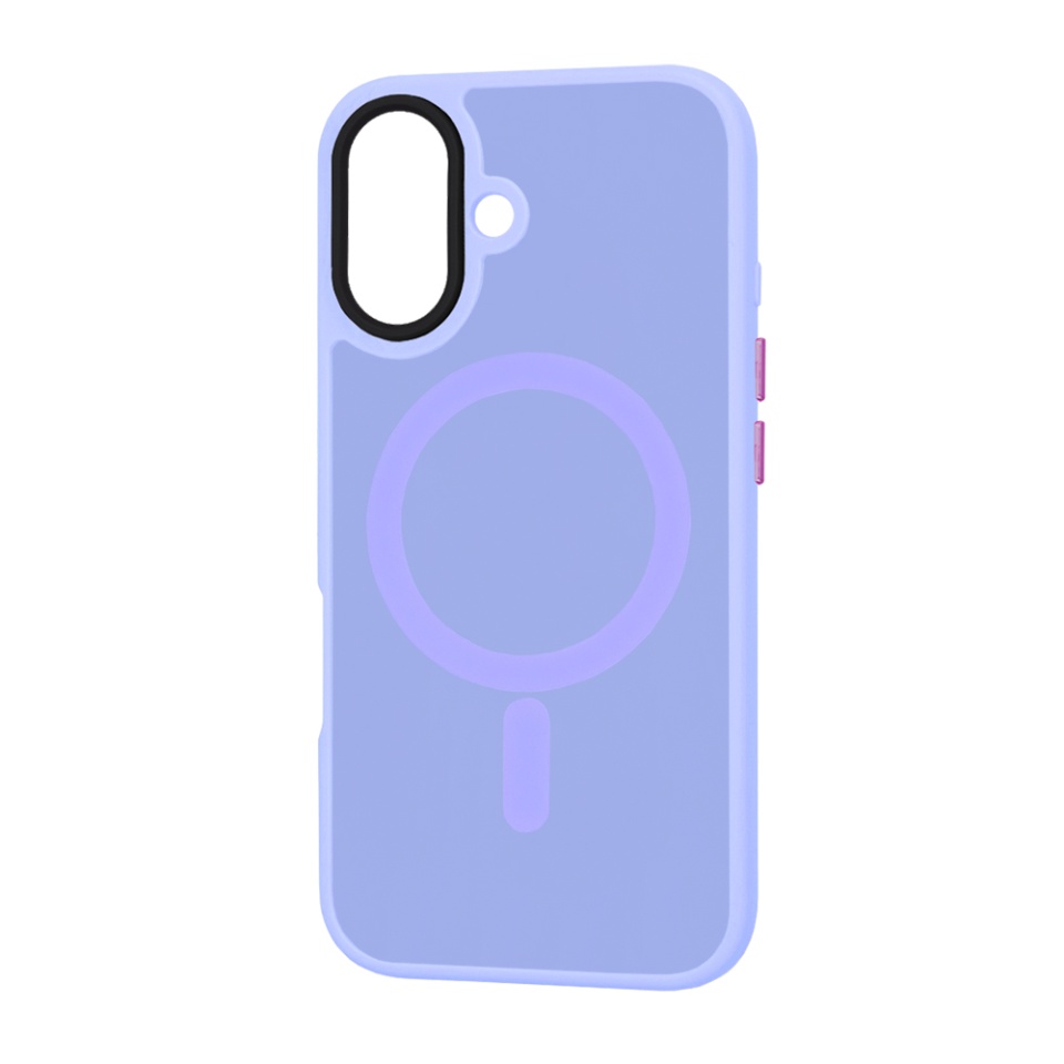 Husa pentru iPhone 16 Plus, SKYDDAR INNOVATION, HaloFrost MagSafe, Antisoc, set cu sticker, Mov deschis - 2 | YEO
