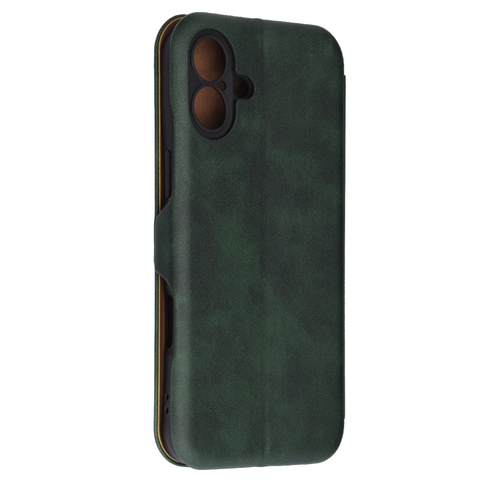 Husa pentru iPhone 16 Plus, SKYDDAR INNOVATION, Safe Wallet tip carte din Piele Ecologica, Suport Carduri, Inchidere Magnetica, Verde, set cu sticker - 3 | YEO