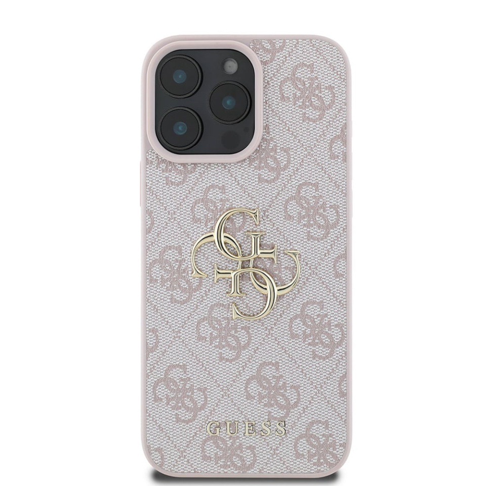 Husa pentru iPhone 16 Pro, Guess Hardcase 4G Big Logo, Protectie Slim, Compatibila, Roz - 1 | YEO