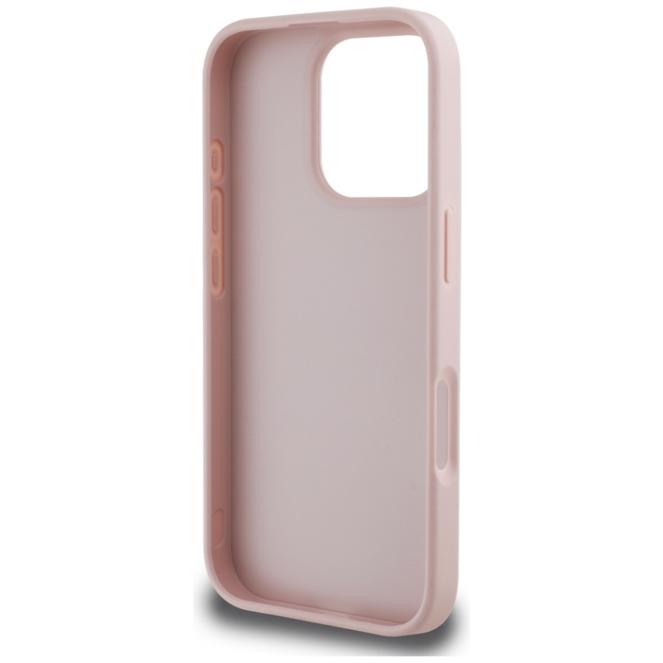 Husa pentru iPhone 16 Pro Max, Guess 4G Metal Logo, Protectie Slim, Compatibila, Roz - 5