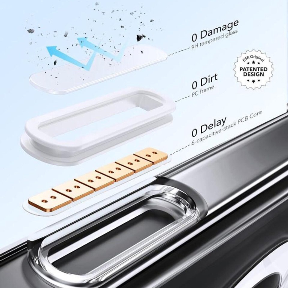 Husa pentru iPhone 16 Pro, slim, ESR Classic Hybrid HaloLock Kickstand, Transparenta - 3 | YEO