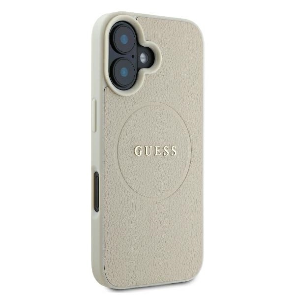 Husa pentru iPhone 16, Saffiano Iridescent Script, Guess, Bej - 3 | YEO