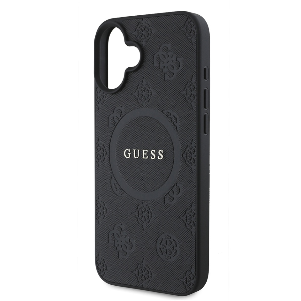 Husa pentru iPhone 16 Saffiano MagSafe, Guess - Negru - 4 | YEO