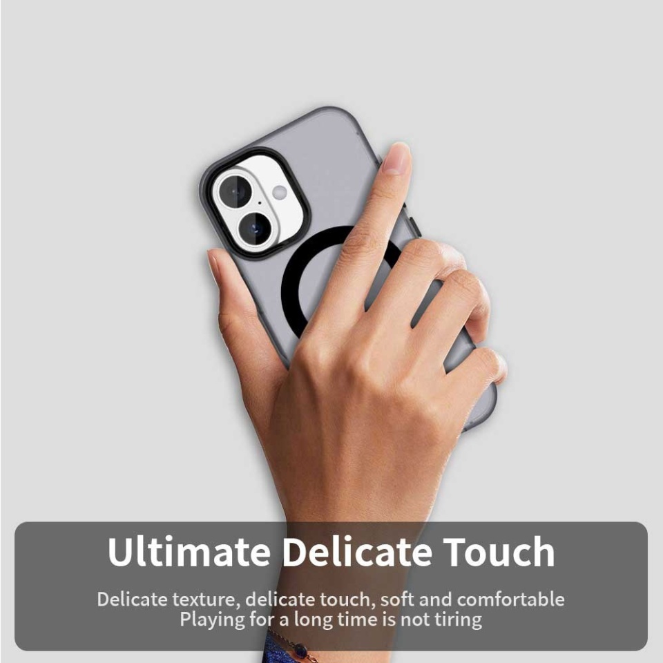 Husa pentru iPhone 16, SKYDDAR INOVATION, CandyCase, Magsafe, set cu sticker, Negru - 2 | YEO